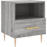 vidaXL Table de chevet sonoma gris 40x35x47,5 cm bois d’ingénierie