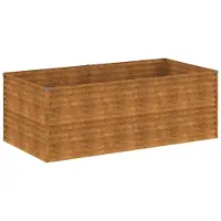 vidaXL Jardinier surélevé 196 x 100 x 69 cm en acier Corten