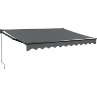 vidaXL Extension de l'auvent 3x2,5 m tissu et aluminium couleur anthracite