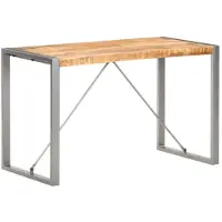 vidaXL Table de salle à manger 120x60x75 cm Bois massif de manguier rugueux