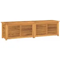 vidaXL Coffre de jardin avec sac 200x50x55 cm bois massif teck