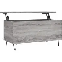 vidaXL Table basse Gris Sonoma 90x44,5x45 cm Bois composite