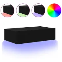 vidaXL Armoire TV avec lampes LED Noir 60x35x15,5 cm