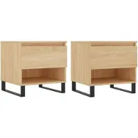 vidaXL Tables basses 2 pièces chêne Sonoma 50x46x50 cm bois composite