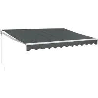 vidaXL Auvent rétractable Anthracite 3,5x2,5 m Tissu et aluminium