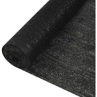 vidaXL Panneau de clôture noir 3,6x10 m HDPE 150 g/m