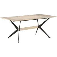 vidaXL Table de salle à manger 180x90x76 cm en bois massif de manguier