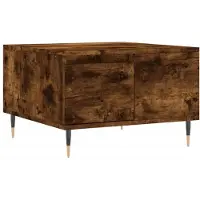 vidaXL Table basse chêne fumé 55x55x36,5 cm Bois composite