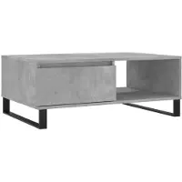 vidaXL Table basse gris béton 90x60x35 cm Bois composite