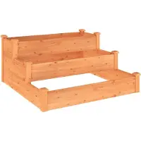 vidaXL Lit surélevé Brun 120x120x56 cm Sapin massif