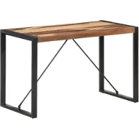 vidaXL Table de salle à manger 120x60x75 cm en bois massif avec finition palissandre