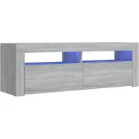 vidaXL Armoire TV avec lampes LED Gris Sonoma 120x35x40 cm