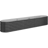 vidaXL Lit surélevé de jardin Acier galvanisé Anthracite