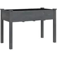 vidaXL Jardinière avec doublure gris 118x59x76 cm bois massif de sapin