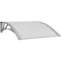 vidaXL Auvent de porte Gris et transparent 100x75 cm Polycarbonate