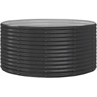 vidaXL Lit surélevé Anthracite 140x140x68 cm Acier revêtu par poudre