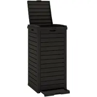 vidaXL Poubelle d'extérieur noire 41x41x86 cm Polypropylène