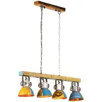 vidaXL Plafonnier industriel 25 W E27 111 cm multicolore