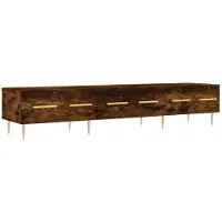 vidaXL Armoire TV chêne fumé 150x36x30 cm Bois composite