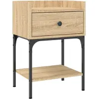vidaXL Tables de chevet 2pcs chêne sonoma 40,5x31x60cm bois ingénierie