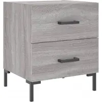 vidaXL Table de chevet sonoma gris 40x35x47,5 cm bois d’ingénierie