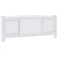vidaXL Habillage de radiateur MDF blanc 205 cm