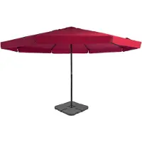 vidaXL Parasol avec pied de parasol portable rouge