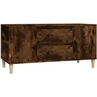 vidaXL Armoire TV chêne fumé 102x44,5x50 cm Bois composite