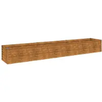 vidaXL Lit surélevé 291x50x36 cm acier corten
