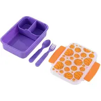 Itotal - Boîte à repas avec couverts - Basket-ball (ID2024), Lunch box, Multicolore