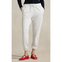 Ralph Lauren pour femme. 211971694002 Pantalon de survêtement en molleton avec cordon blanc (L), Casuel, Coton