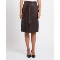 HUGO Lacelo 10278730 Red Midi Skirt Marron L Femme