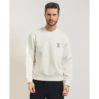 Armani Exchange pour homme. XM001777AF10818U0009 Sweat-shirt col rond blanc cassé (XXL), Casuel, Coton, Manche longue