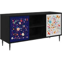 vidaXL Meuble TV MAINZ, 102 x 33 x 51 cm, noir, imitation chêne