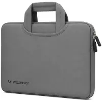 Wozinsky Sacoche pour ordinateur portable WNT-11G 10-11 pouces avec poignée rétractable, en néoprène - grise (11", Universel), Sac pour notebook, Argent, Gris