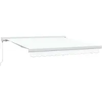 vidaXL , store enroulable blanc, 300 x 250 cm, en lin et aluminium