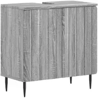 vidaXL Ensemble de meubles de salle de bain 3 pièces, modèle ZWOLLE, finition Sonoma gris
