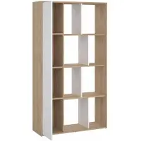Tvilum 71739hluu, marron clair, blanc, 3 étagères, bois, bois, 1 porte, 887 mm