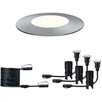 Paulmann lot de 3 spots encastrés de sol LED Plug & Shine Floor IP65 4000K