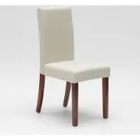 AHD Amazing Home Design Chaise rembourrée avec housse style Henriksdal pour restaurant en bois Comfort Luxury - Blanc