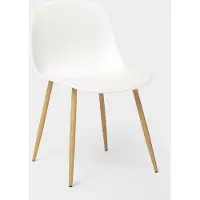 AHD Amazing Home Design Chaises design scandinave pour cuisine salle à manger restaurant Sleek - Blanc
