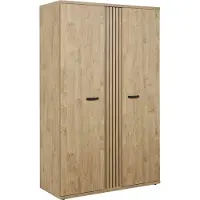 Meublorama Armoire enfant 2 portes TOMMY – Chêne doré – Design robuste et chaleureux