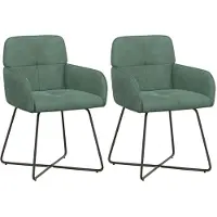 vidaXL - 2 chaises de salle à manger, velours, vert océan, 59 x 56,5 x 86 cm