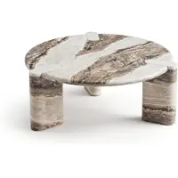 AEA Table basse, table de salon, table basse moderne, imitation marbre, table d'appoint