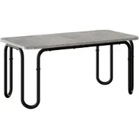 vidaXL Table basse, gris béton, 100 x 50 x 45 cm, matériau de bois