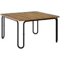 vidaXL Table basse en bois imitation chêne artisanal, 79,5 x 79,5 x 45 cm, matériau composite en bois