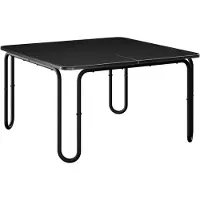 vidaXL Table basse noire, 79,5 x 79,5 x 45 cm, en panneaux de particules
