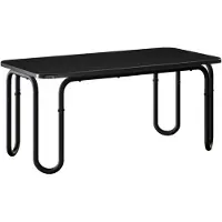 vidaXL Table basse noire, 79,5 x 40 x 36 cm, en panneaux de particules