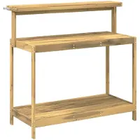 vidaXL Banc d'extérieur avec jardinière intégrée, 111,5 x 48,5 x 107 cm, en bois d'acacia massif, finition blanche