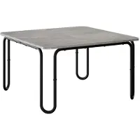 vidaXL Table basse, gris béton, 59 x 59 x 45 cm, matériau de bois